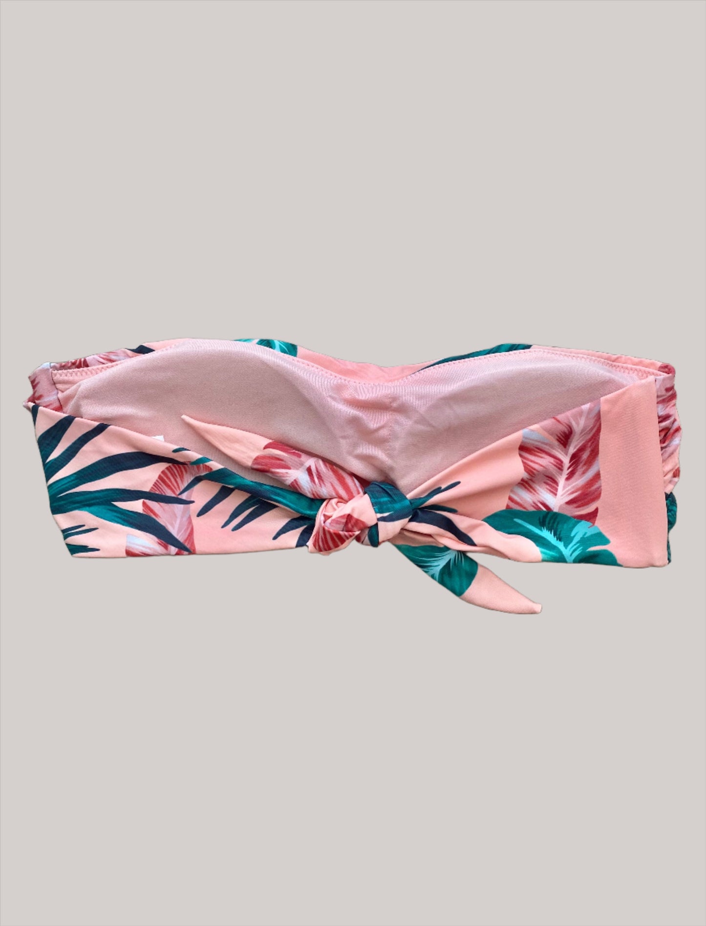 Styled - Peach Palms High Waist Bikini Set